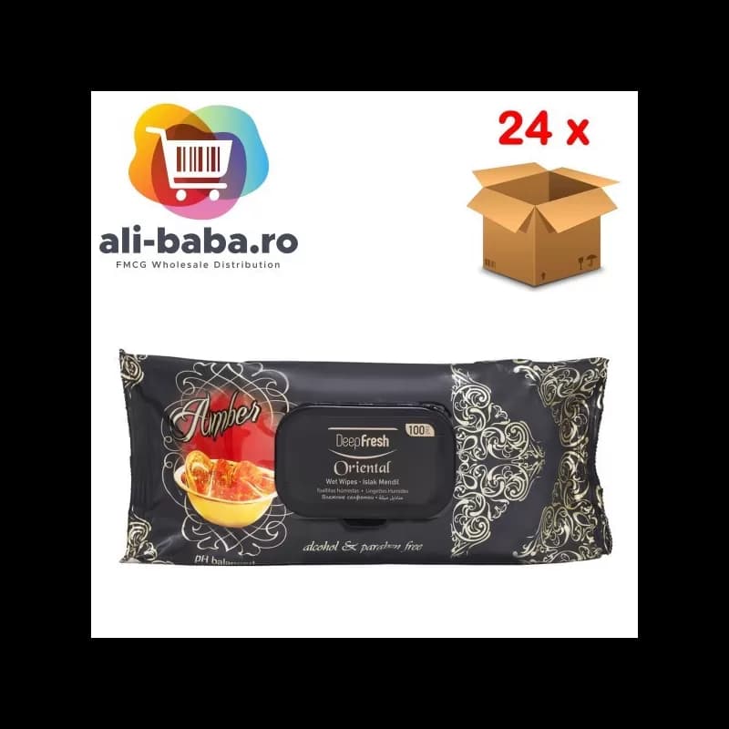 Deep Fresh Oriental servetele umede cu capac 100 buc Amber