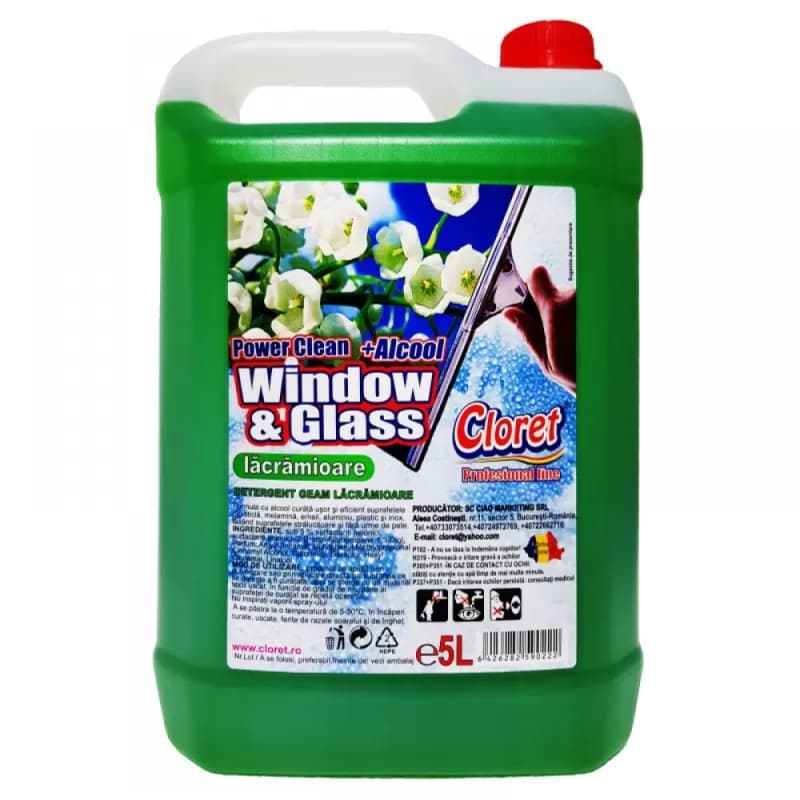 Cloret detergent de geamuri 5L, Lacramioara