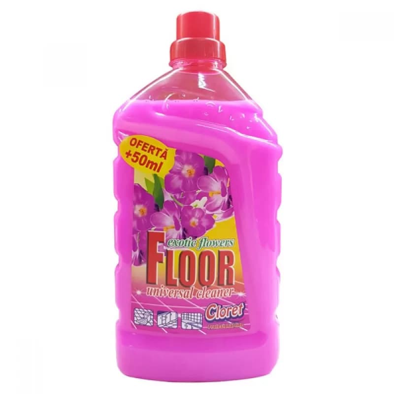 Cloret detergent de pardoseli, universal 1L, Exotic Flowers (Flori exotice)