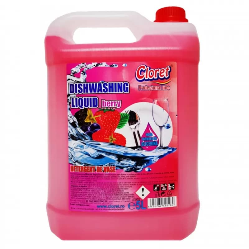Cloret detergent de vase 5L, Berry (Fructe de padure)