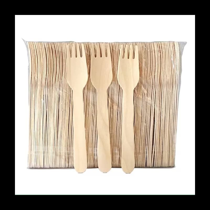 Furculite Din Lemn Biodegradabile 16cm 100buc/Set