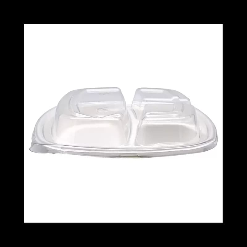 Capac Farfurie patrata biodegradabil 3 compartimente 50buc/set