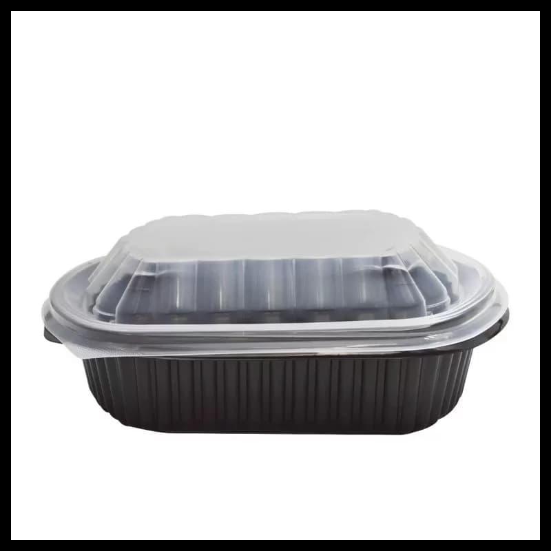 Caserole De Plastic Pentru Microunde 720ml Negru 50buc/Set