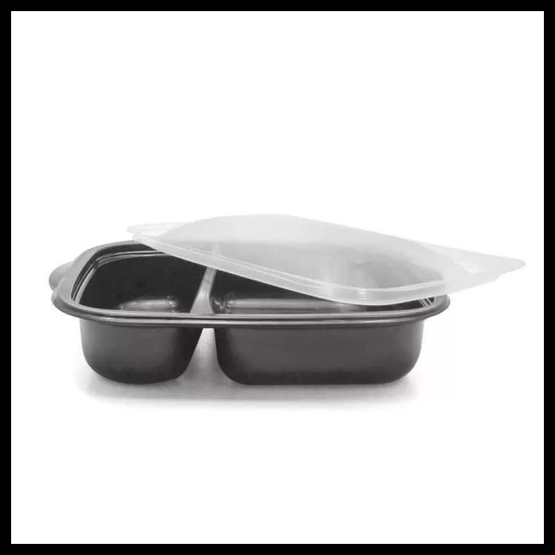 Caserole Meniu Cu 2 Compartimente Si Capac 50buc/Set