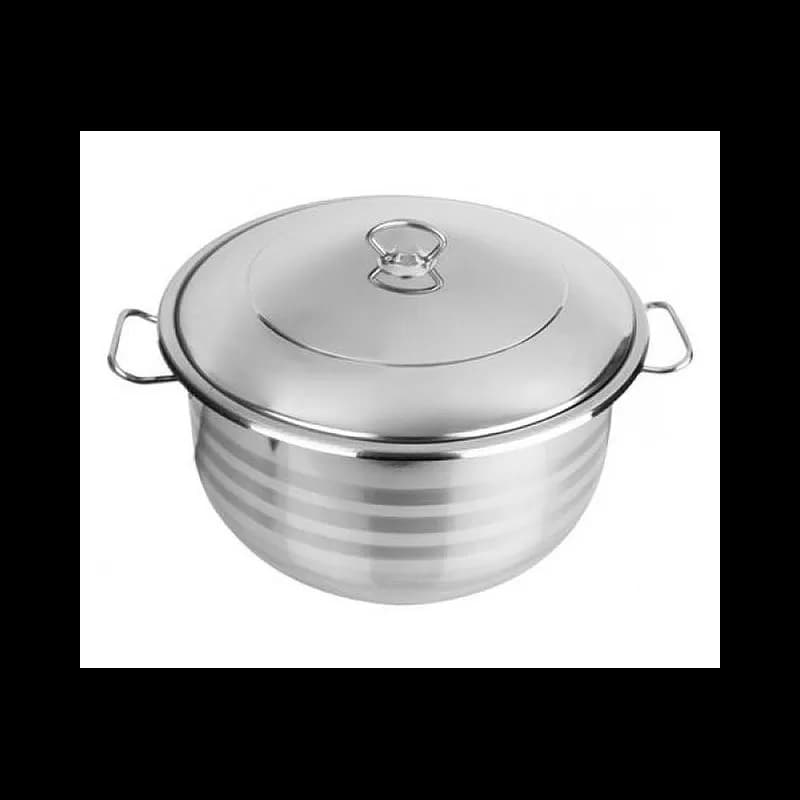 Grand oala din inox cu capac de inox 34cm 16.5L