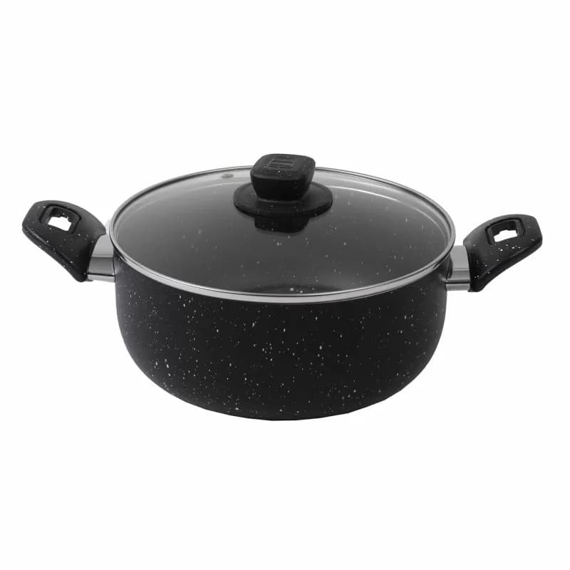 Cratita din teflon cu capac sticla 24cm