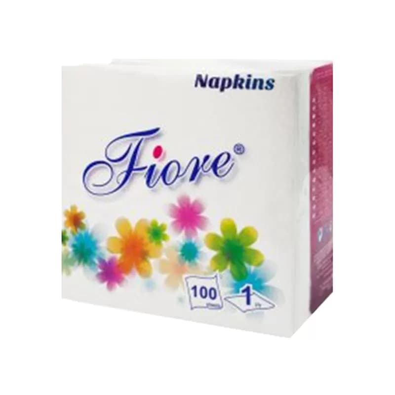 Fiore Servetele De Masa Albe, 25x25, 100 Buc/Set, 1 Str