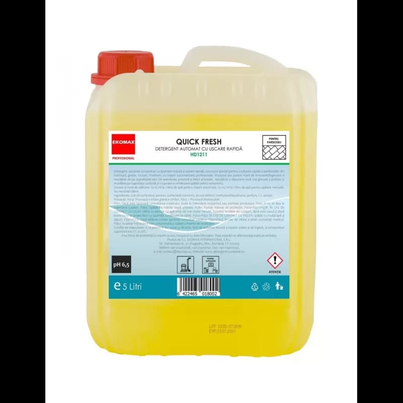 Ekomax detergent pardoseli automat cu uscare rapida 5L Quick Fresh