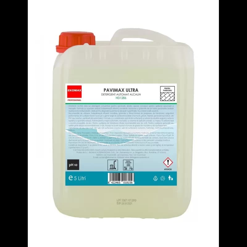 Ekomax dedtergent pardoseli alcalin 5L Pavimax Ultra