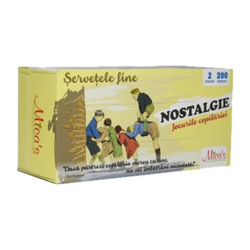 Micas Nostalgie Servetele Pop-Up Albe, 200 Buc/Cutie, 2 Str