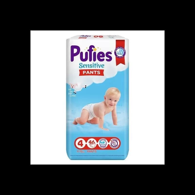 Pufie scutece pentru copii nr.4 maxi 9-15kg 46 buc