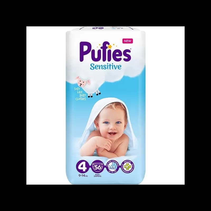 Pufie scutece pentru copii maxi nr4 56 buc 9-14kg