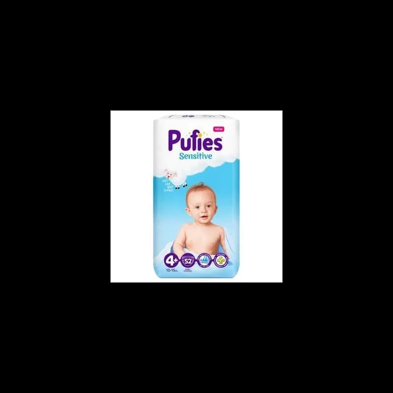 Pufie scutece pentru copii nr4+ 52 buc 10-15kg