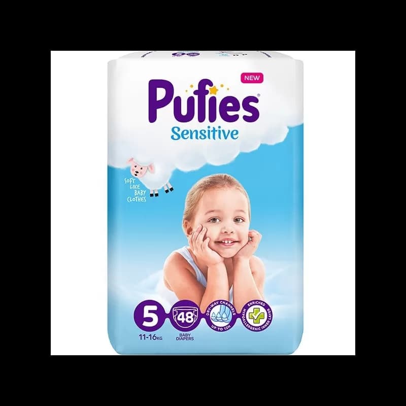 Pufie scutece pentru copii nr5 48 buc 11-16kg