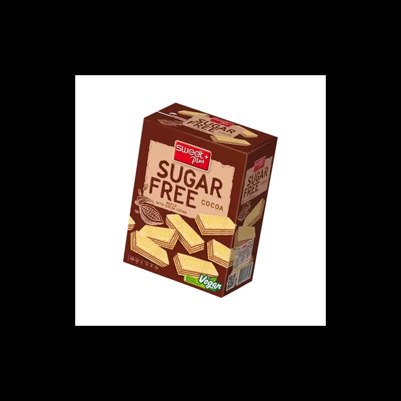 Sugar Free mini napolitane fara zahar cu crema 180g Cacao