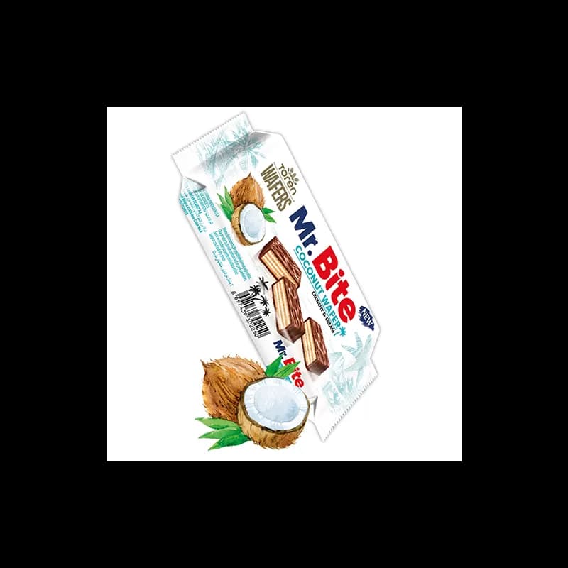 Mr. Bite napolitane glazurate cu aroma 38g Cocos
