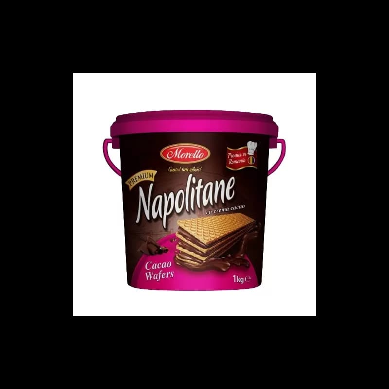 Morello mini napolitane cu crema 1KG Cacao