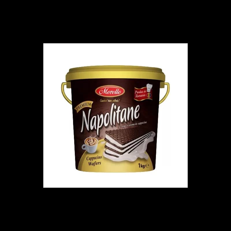 Morello mini napolitane cu crema 1KG Cappucino