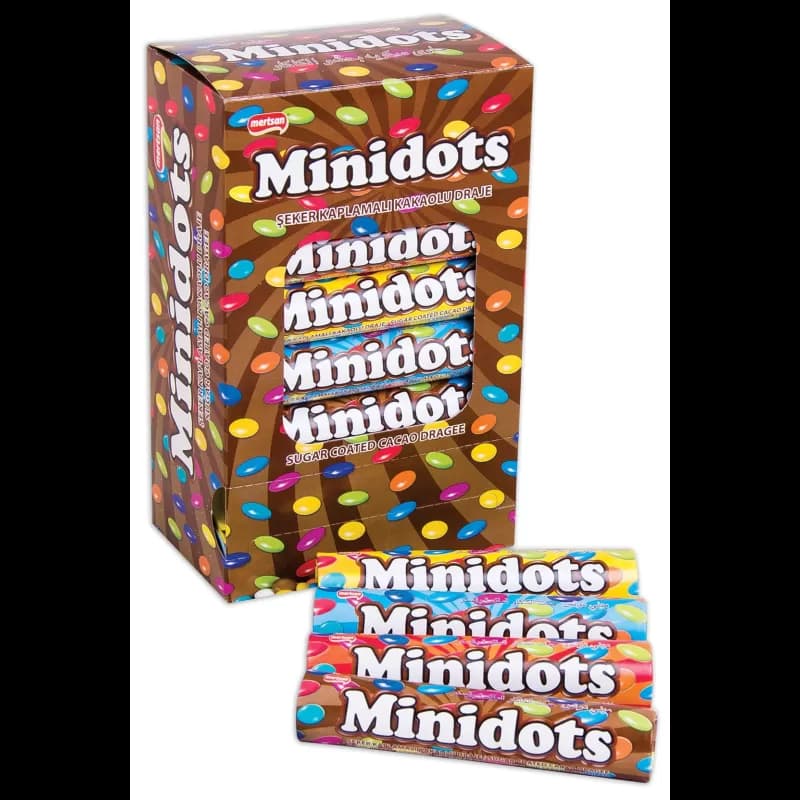 Minidots drajeuri de cacao 12g Tub