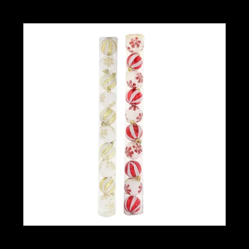 Set globuri pentru brad de Craciun 6cm 10 buc/set Diverse Culori