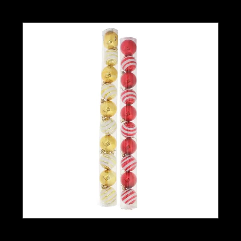 Set globuri pentru brad de Craciun 6cm 10 buc/set Diverse Culori