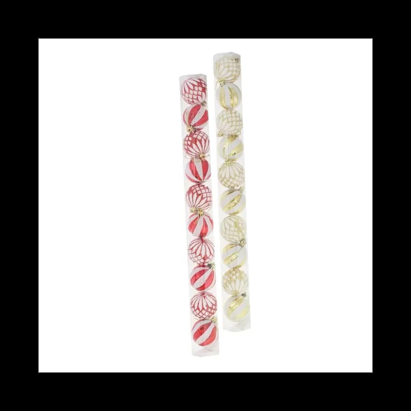 Set globuri pentru brad de Craciun 6cm 10 buc/set Diverse Culori