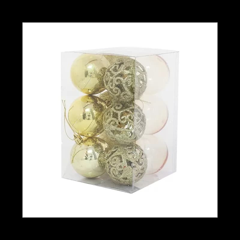 Set globuri pentru brad de Craciun 6cm 12 buc/set Diverse Modele