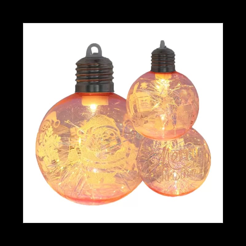 Decoratiune luminoasa pentru brad de Craciun 12 buc/set