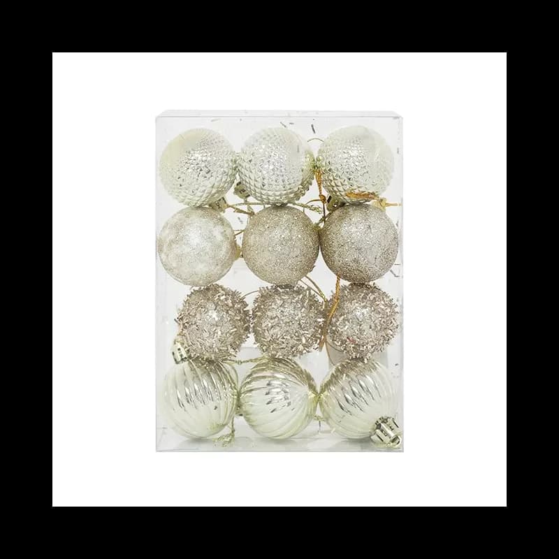 Set decratiuni pentru brad de Craciun 4cm 12 buc/set