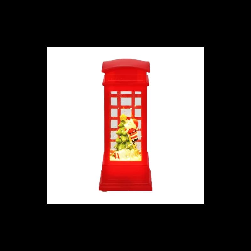 Decoratiune muzicala de Craciun 12cm x 5cm Cabina de Telefon