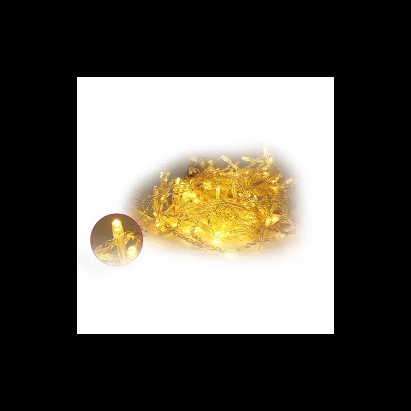Instalatie luminoasa tip perdea fir transparent 1.5x1.5m Alb Cald