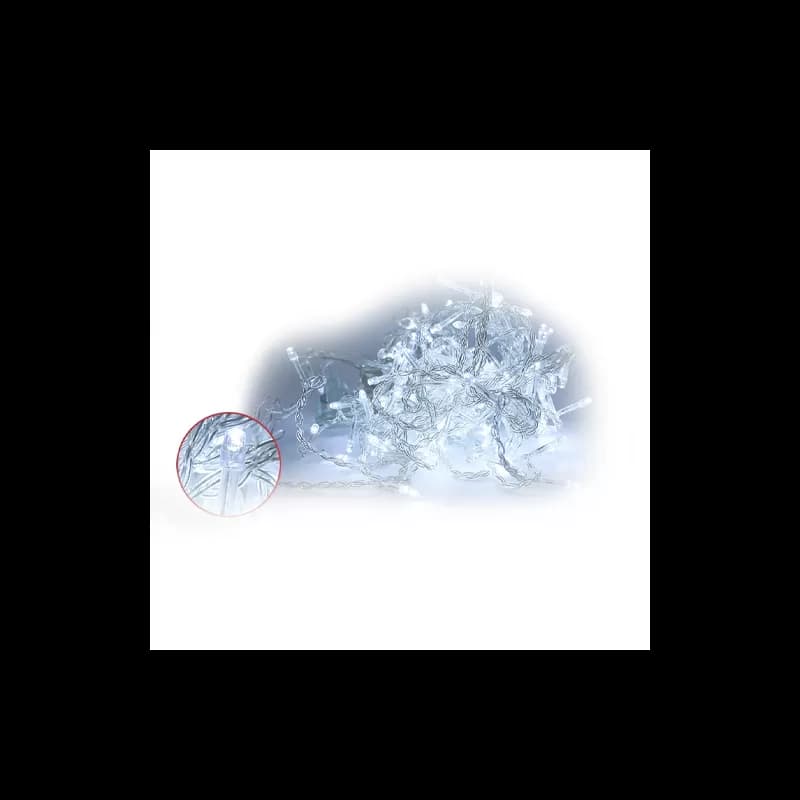 Instalatie luminoasa tip perdea fir transparent 1.5x1.5m Alb Rece
