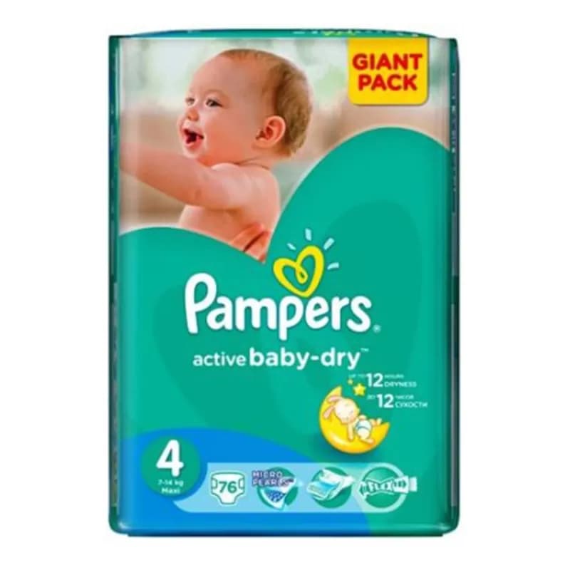 Pampers scutece copii giant pack 4, maxi, 7-14 kg, 76 buc