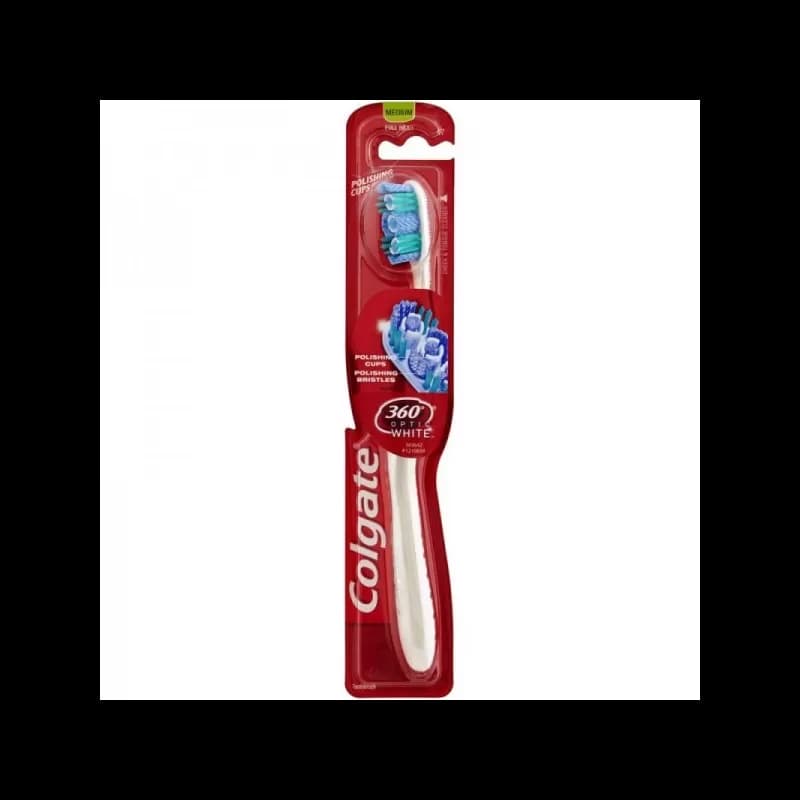 Colgate 360 periute de dinti Optic White Medium
