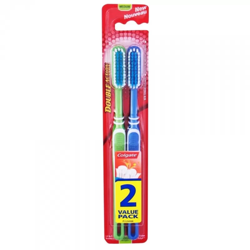 Colgate periute de dinti Double Action Medi 2 Buc/Set