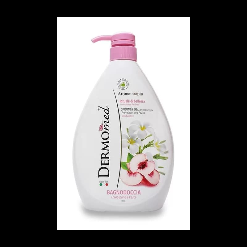 Dermomed gel de dus cu pompita 1L Frangipane e Pesca