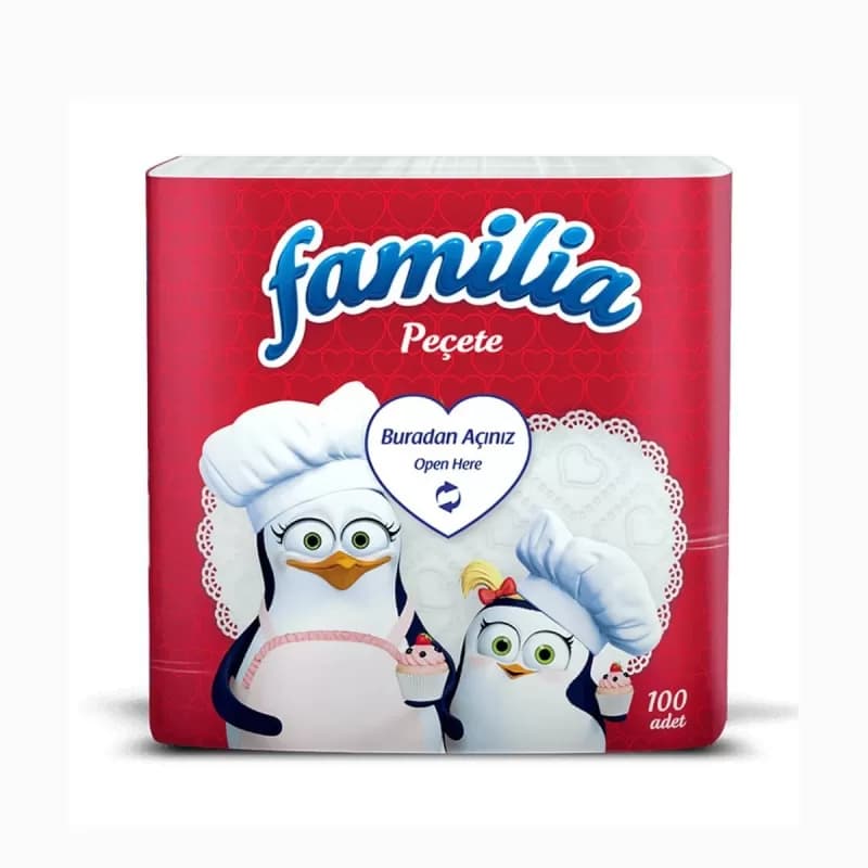 Familia servetele de masa simple 1 strat 100 buc/set 30x30cm