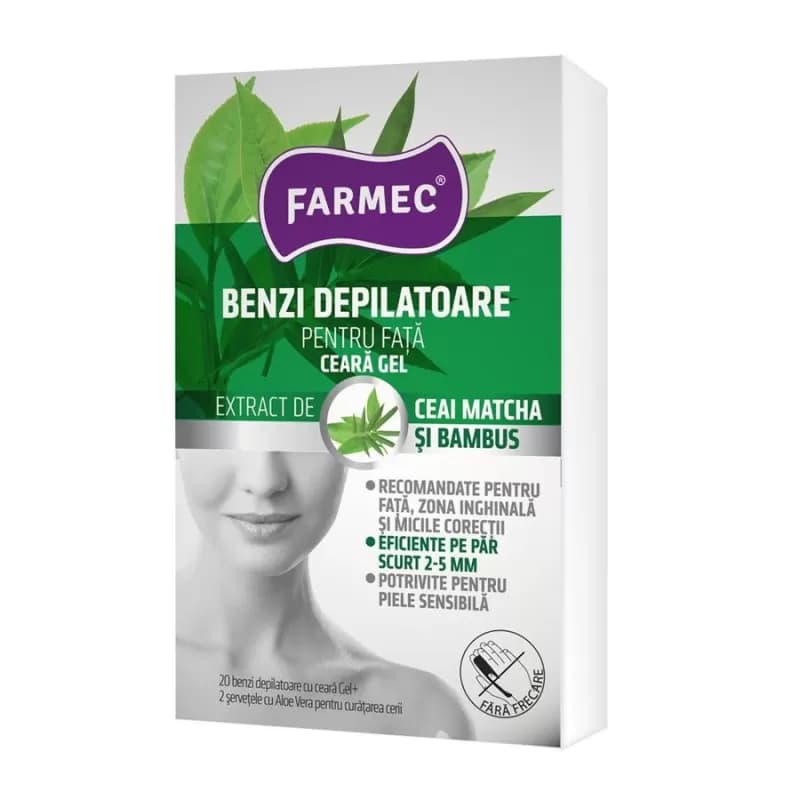 Farmec benzi depilatoare pentru fata
