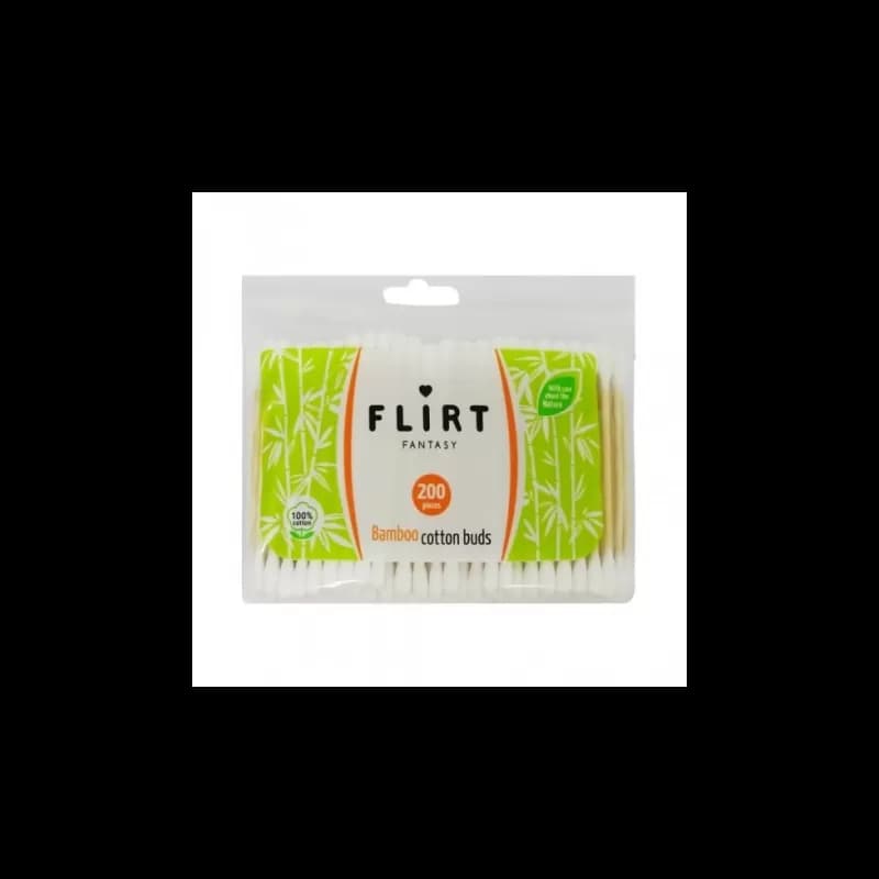 Flirt betisoare de urechi bambus 200 buc Tub