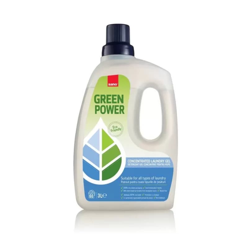 Sano Green Power detergent gel concentrat de rufe, 3L (60 spalari)