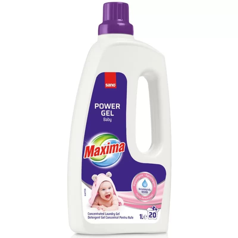 Sano Maxima Power Gel detergent de rufe lichid 1L, Baby