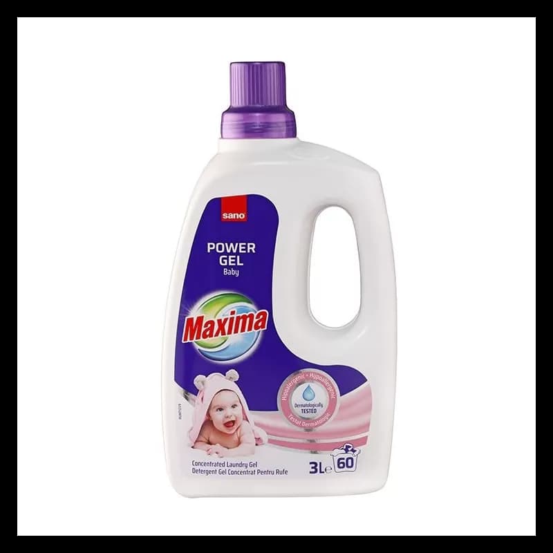 Sano Maxima Power Gel detergent de rufe lichid 3L, Baby