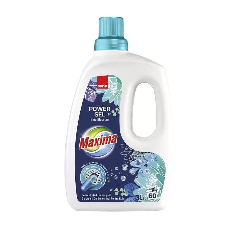 Sano Maxima Power Gel detergent de rufe lichid 3L, Blue Blossom