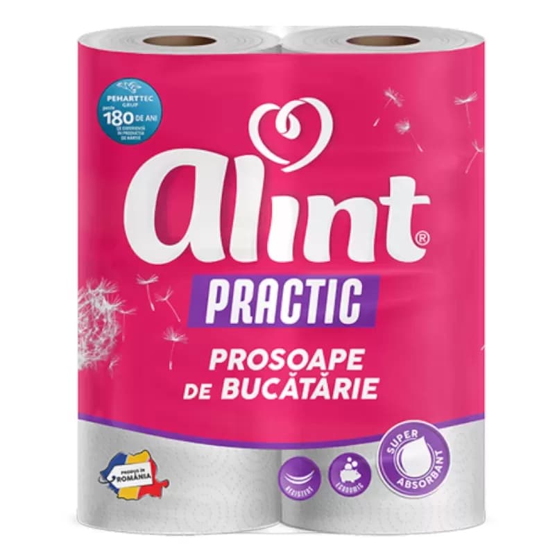 Alint Practic prosoape de hartie, albe, 2 role, 2 str, 50 foi