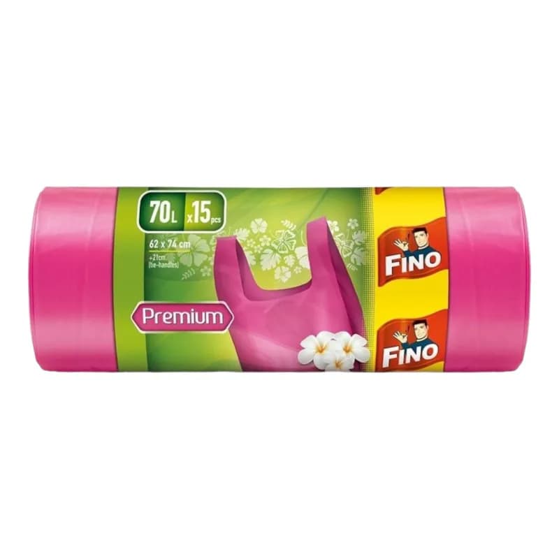 Fino saci menajeri 15 buc / rola , roz 70 L