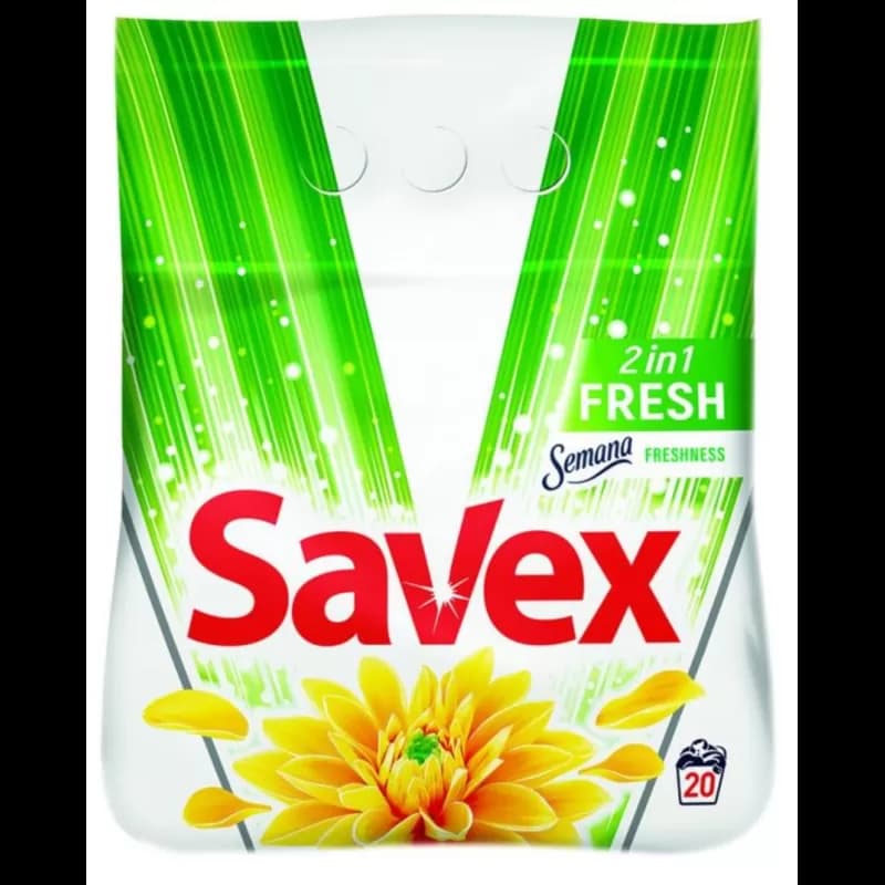 Savex detergent pudra automat 20kg 2in1 Fresh