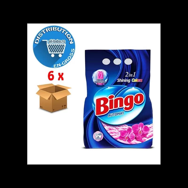 Bingo detergent pudra automat 2kg 2in1 Shining Colors