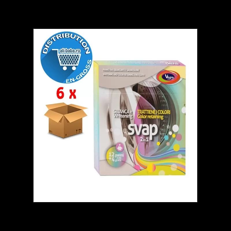 Vapa Servetele Anti Decolorare 14 Buc/Set White&Color