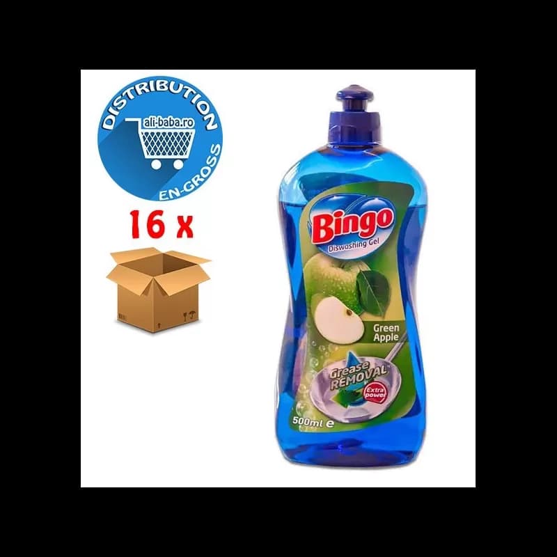 Bingo detergent de vase 500ml Green Apple