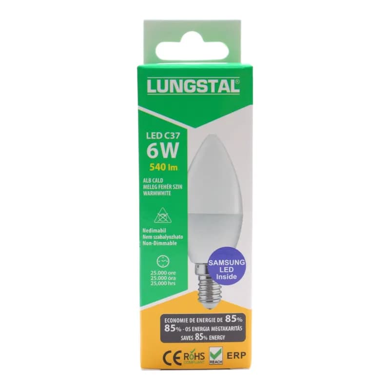 Lungstal becuri 1 buc , alb cald 6 w